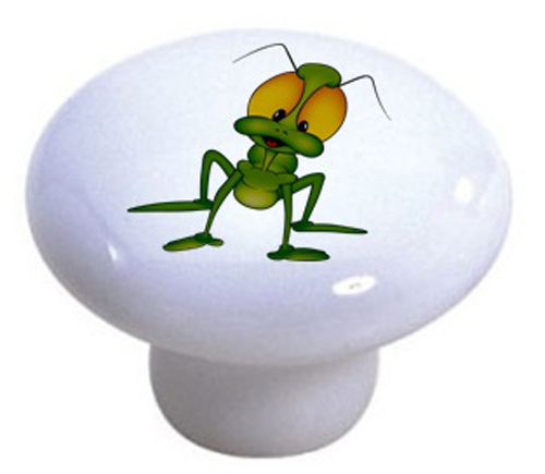 GRASSHOPPER Ceramic CABINET Drawer Pull KNOB