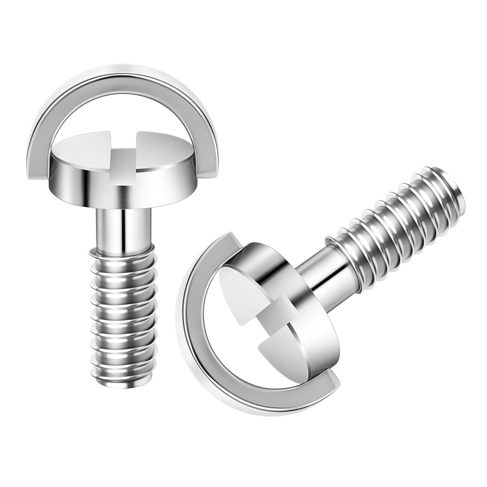 2PCS 1/4-20 D-Ring Stainless Steel Camera Mount Screws Tripod Quick Release
