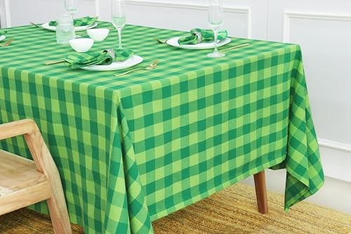 Buffalo Plaid 84" x 60" (Rectangular) Buffalo Plaid - St Patricks Green