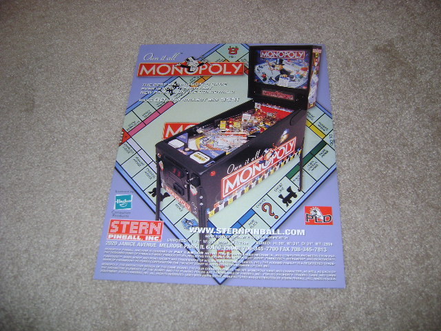 STERN pinball flyer MONOPOLY