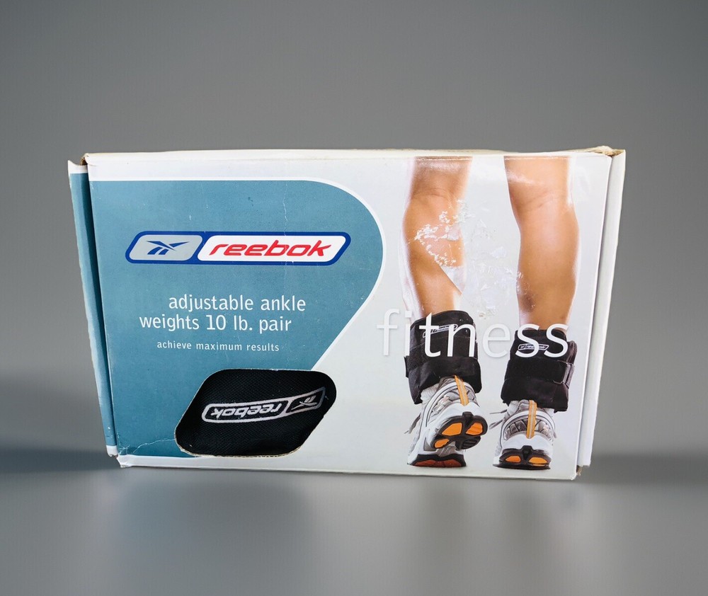 Reebok￼ 10 Pound Pair (5 Lb ea) Adjustable Ankle Weight