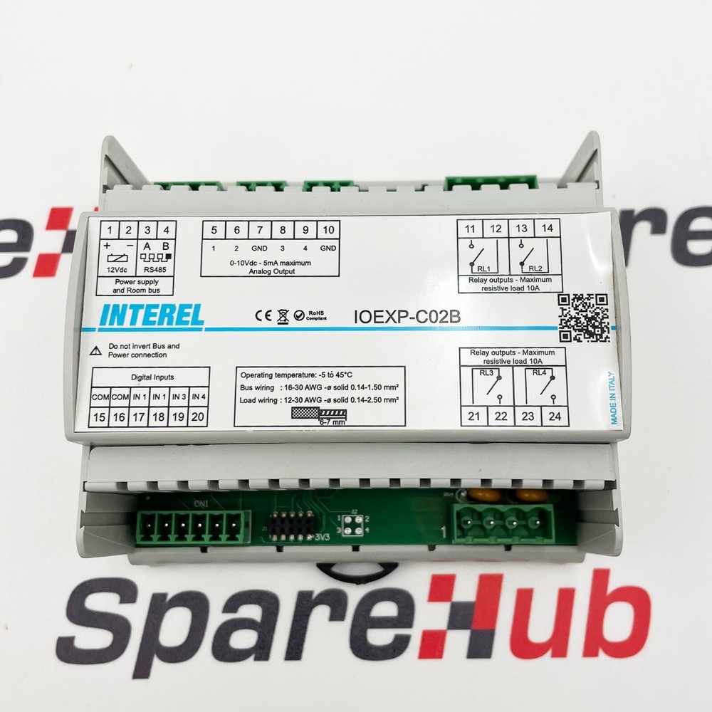 INTEREL IOEXP-C02B Room Temperature Control Unit Module, -5-45°c