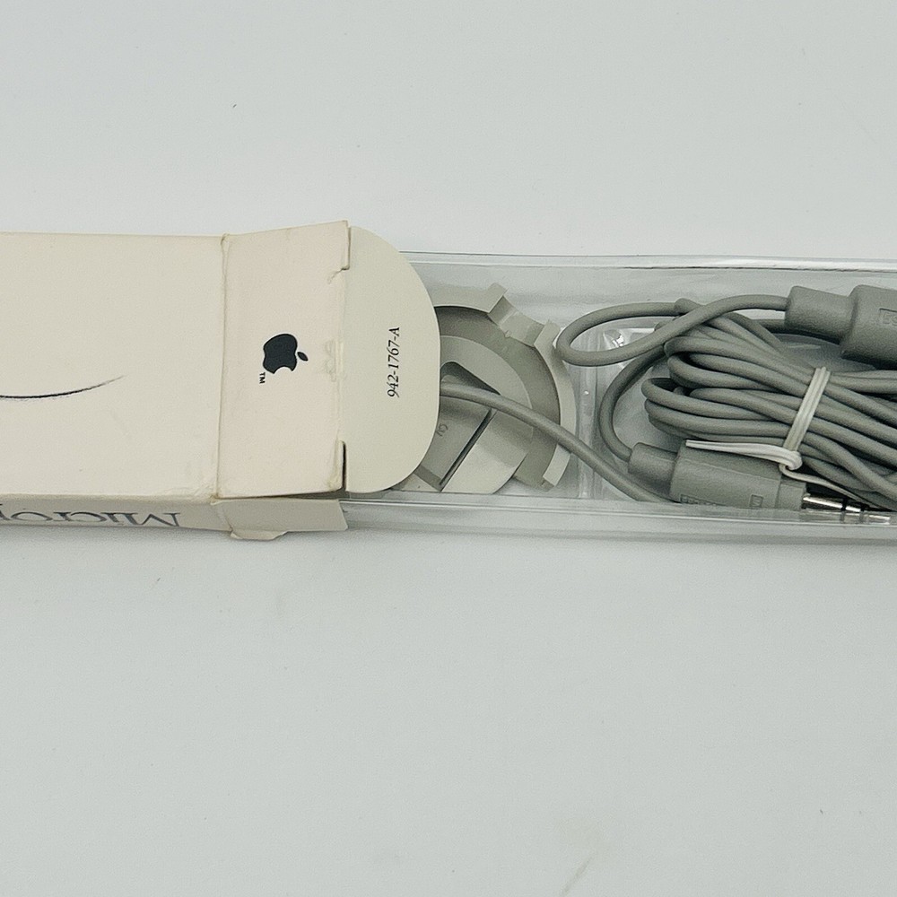 VINTAGE 1990 Apple Microphone Original Box Apple Computer Mic Electronics NEW
