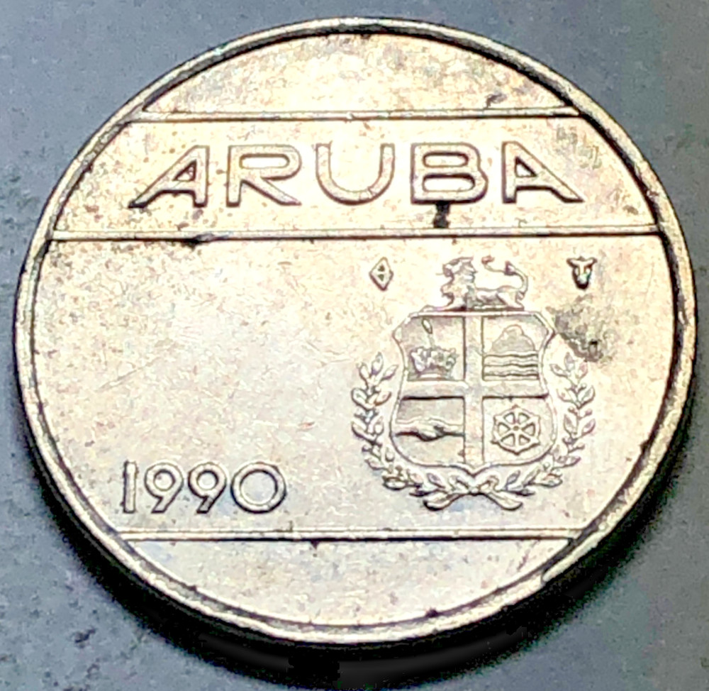 Aruba 1990 ~ 25 Cent Coin ~ KM# 3