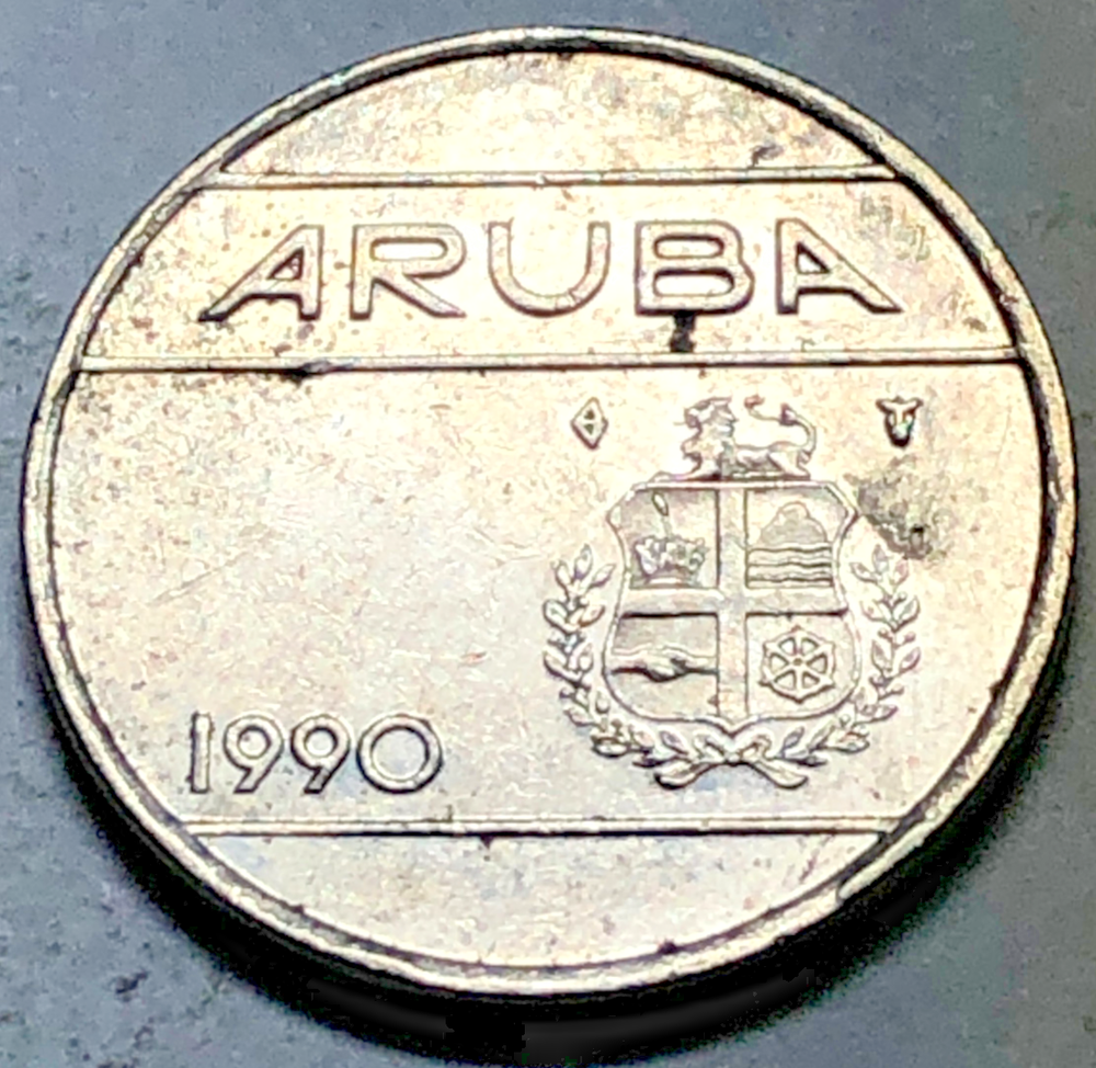 Aruba 1990 ~ 25 Cent Coin ~ KM# 3