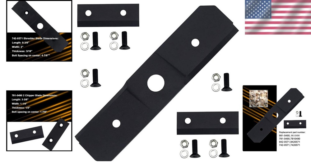 Durable Chipper Blade Kit Compatible with Multiple Brands - Versatile & Reliable