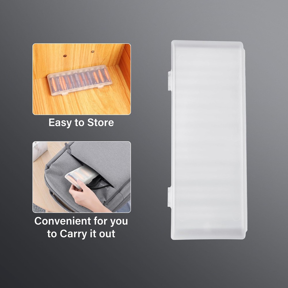 10-position Storage Box AA Battery Case Space-saving Battery Case Holder