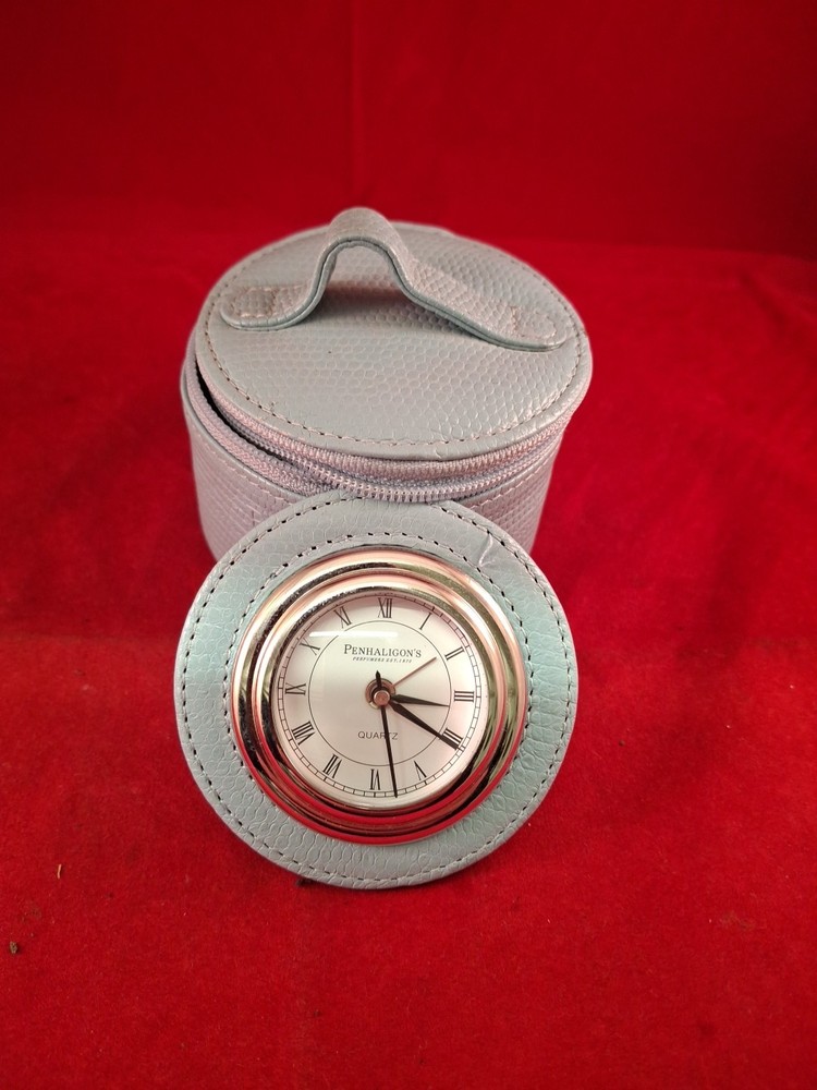 Penhaligon's travel clock in a case D