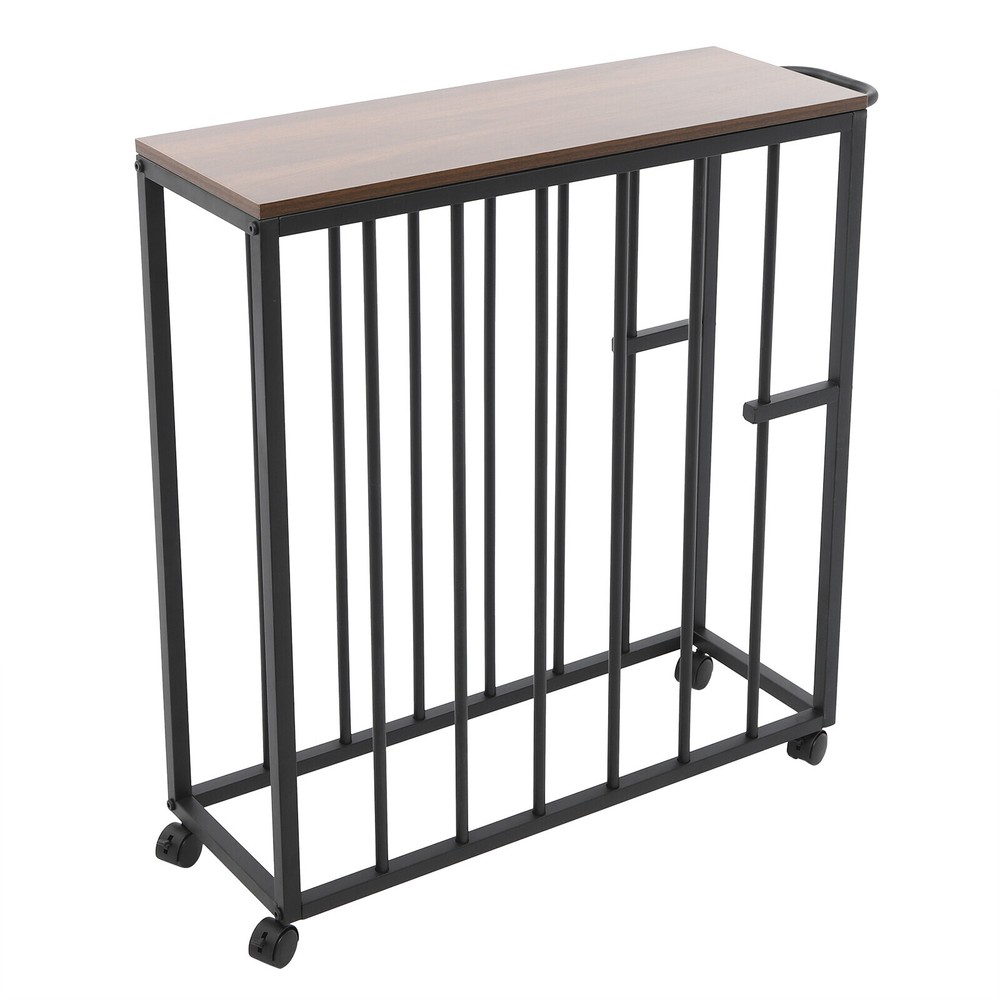 Black Painting Drying Rack with Storage, 4 Wheels for Easy Mobility