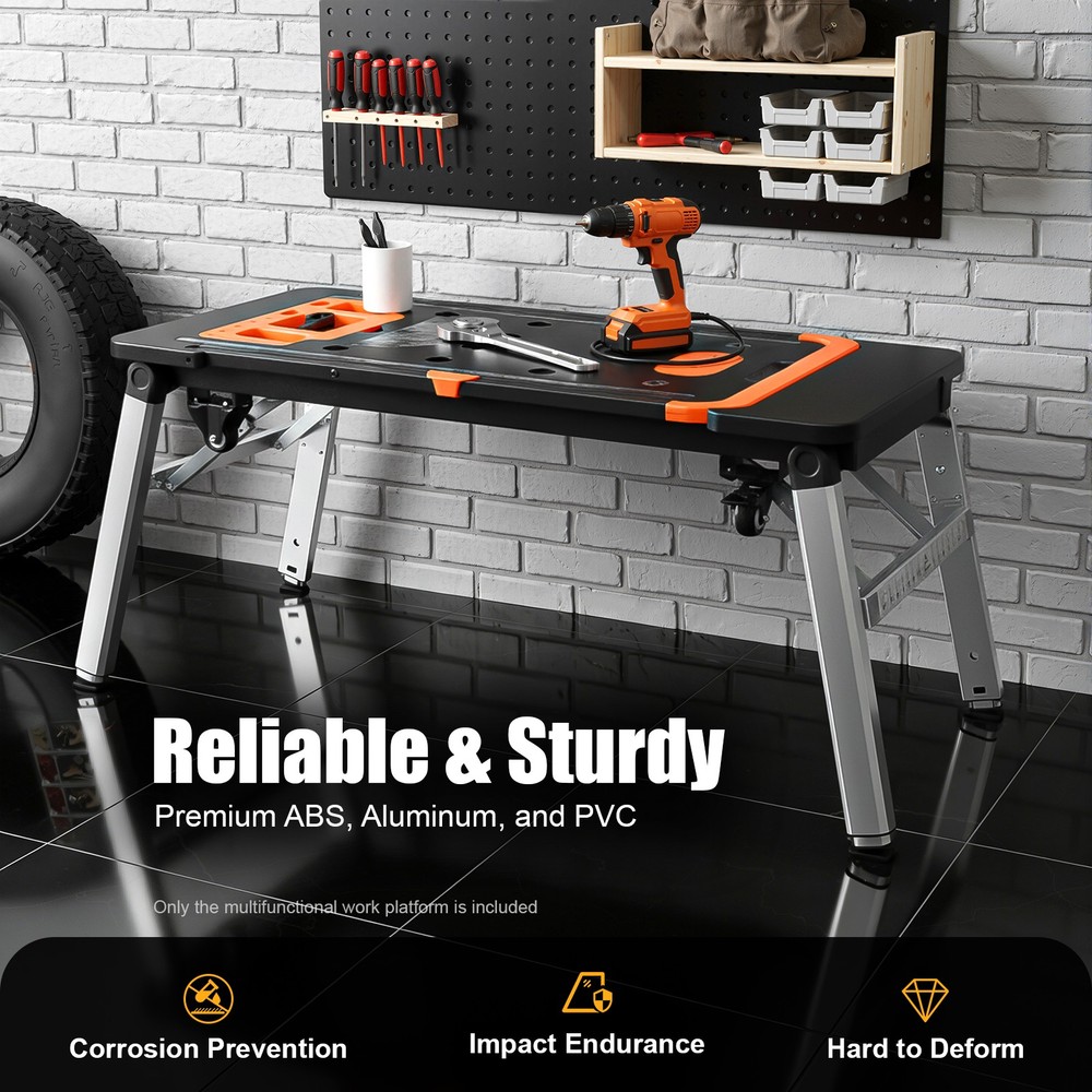 Workbench Portable Folding Work Table 7-in-1 Workbench Load Multifunctional
