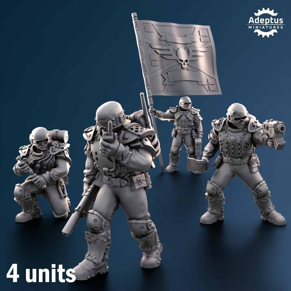 Command Squad - Greyplate Troops - Set of 4
