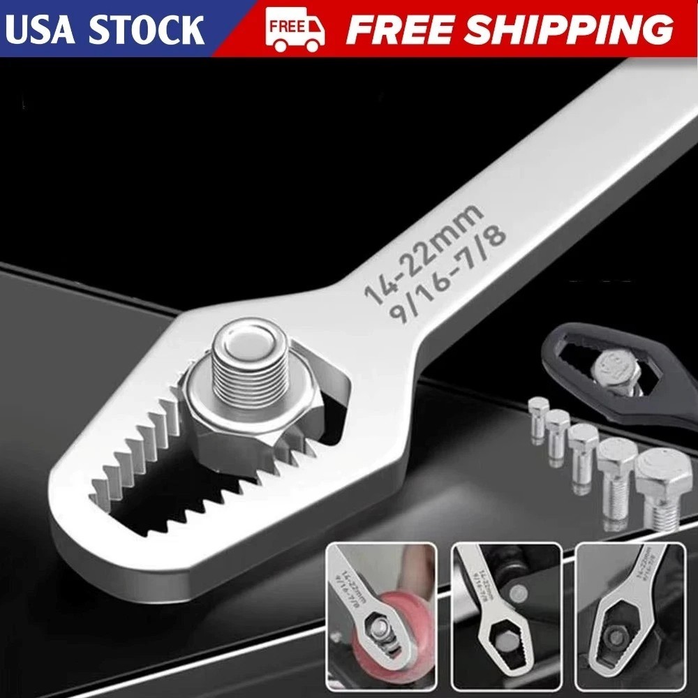 1pc Universal Double-Head Torx Wrench: Adjustable Self-Tightening Spanner