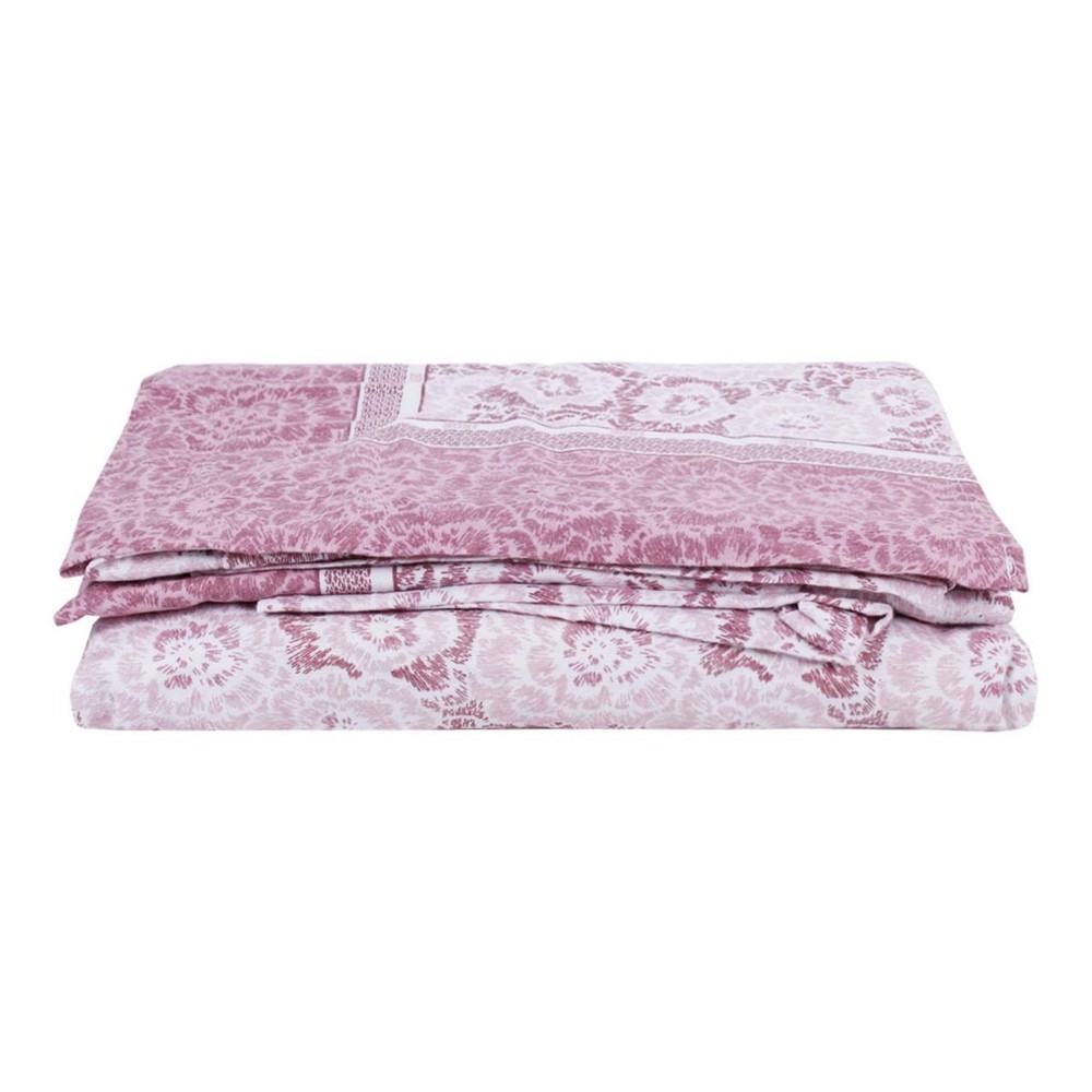 Floral Print Cotton Flannel Single Bed Sheet Set