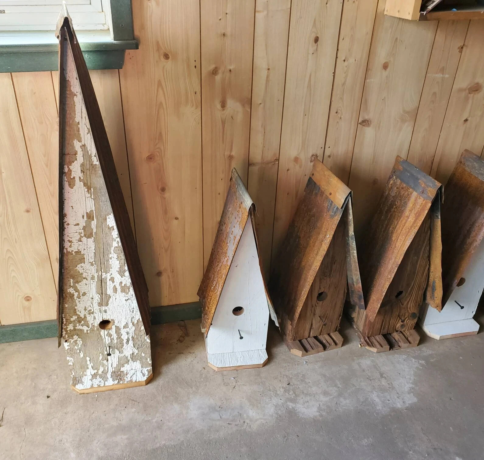 Rustic Extra Large Shanty Birdhouse Made of Reclaimed Wood |Amish Handmade