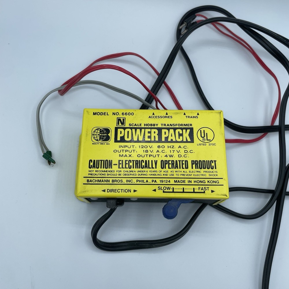 Bachmann 6600 Model Number Train Power Pack G-HO-N Scale