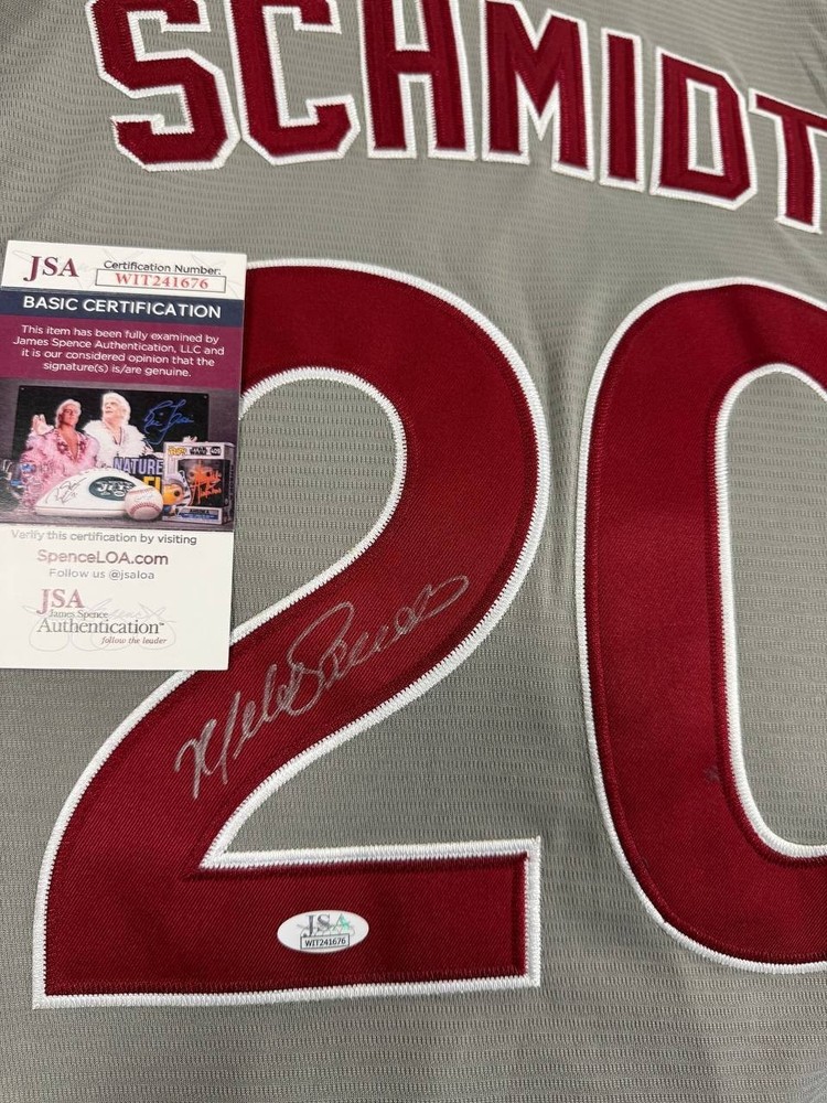 Mike Schmidt MLB Jersey Signed Autographed JSA Authentication