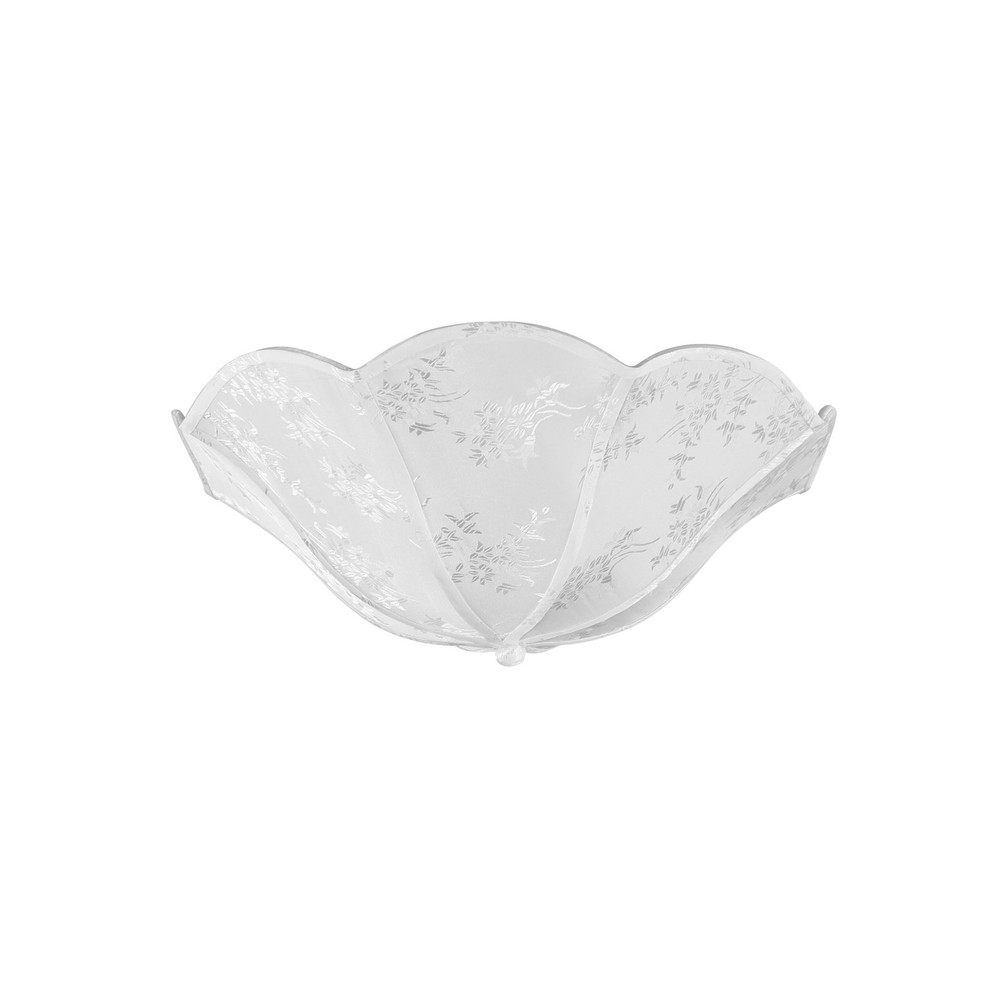 Aspen Creative 52004 Ceiling 13" diameter x 5" Height, White with Leaf