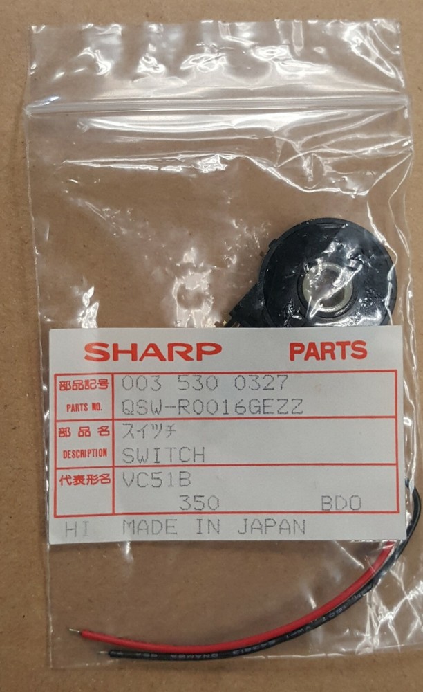 Sharp QSW-R0016GEZZ VCR Mode Selector Switch Assembly * NEW in PACKAGE *