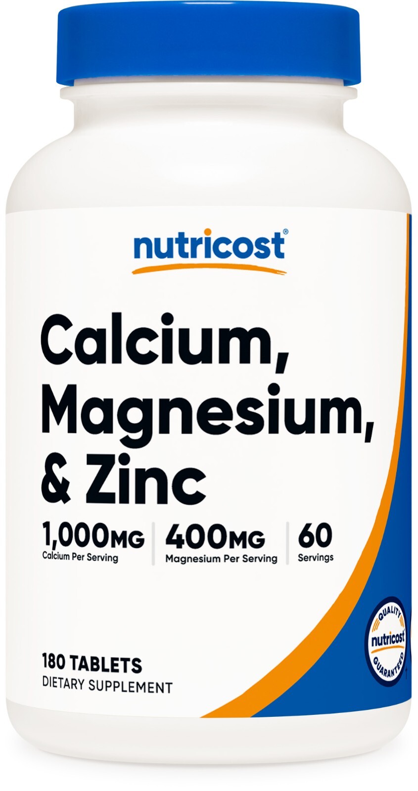 Nutricost Calcium, Magnesium & Zinc Tablets (180 Tablets, 60 Servings)