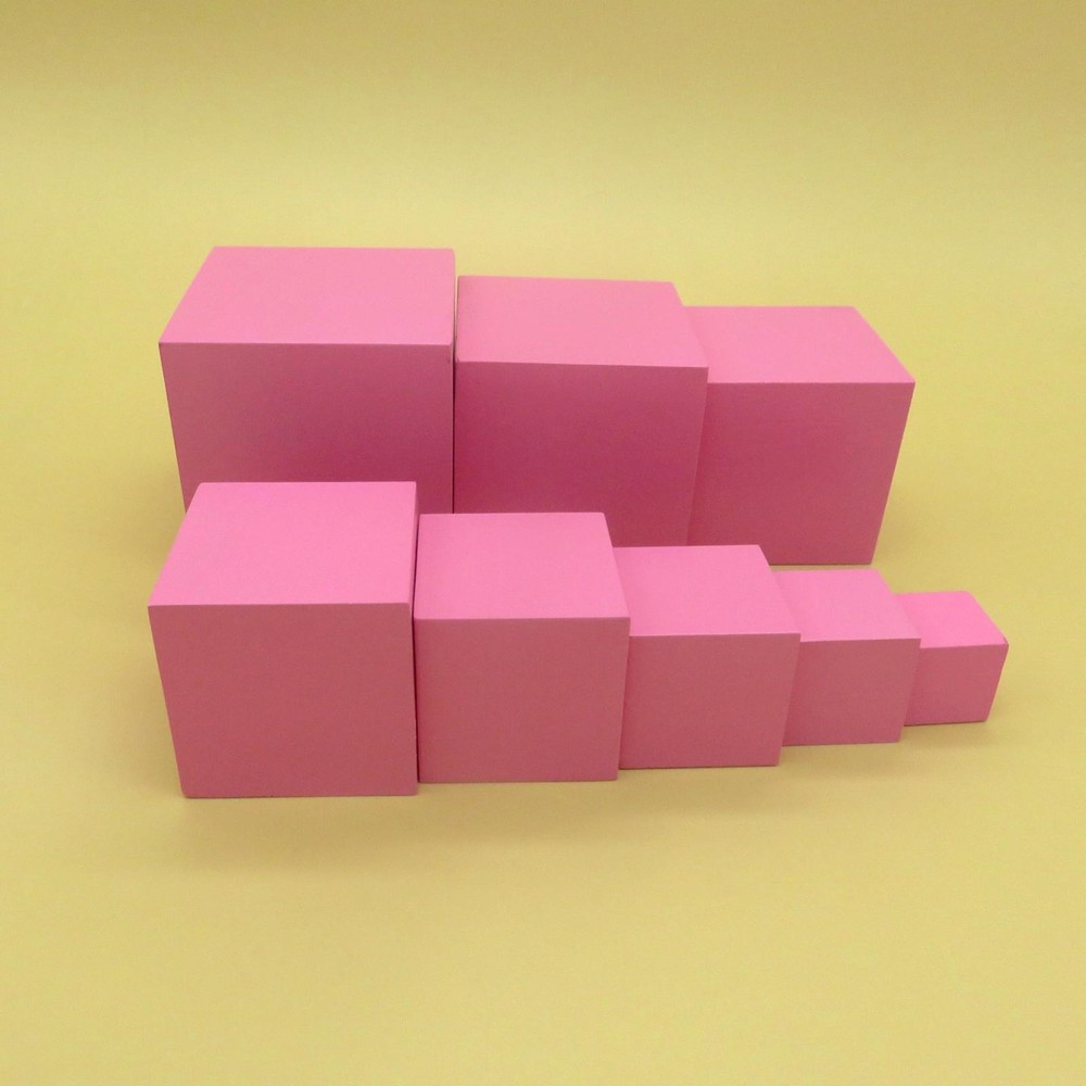 Montessori Learning Pink Tower Professional Early Teaching Learning Educational