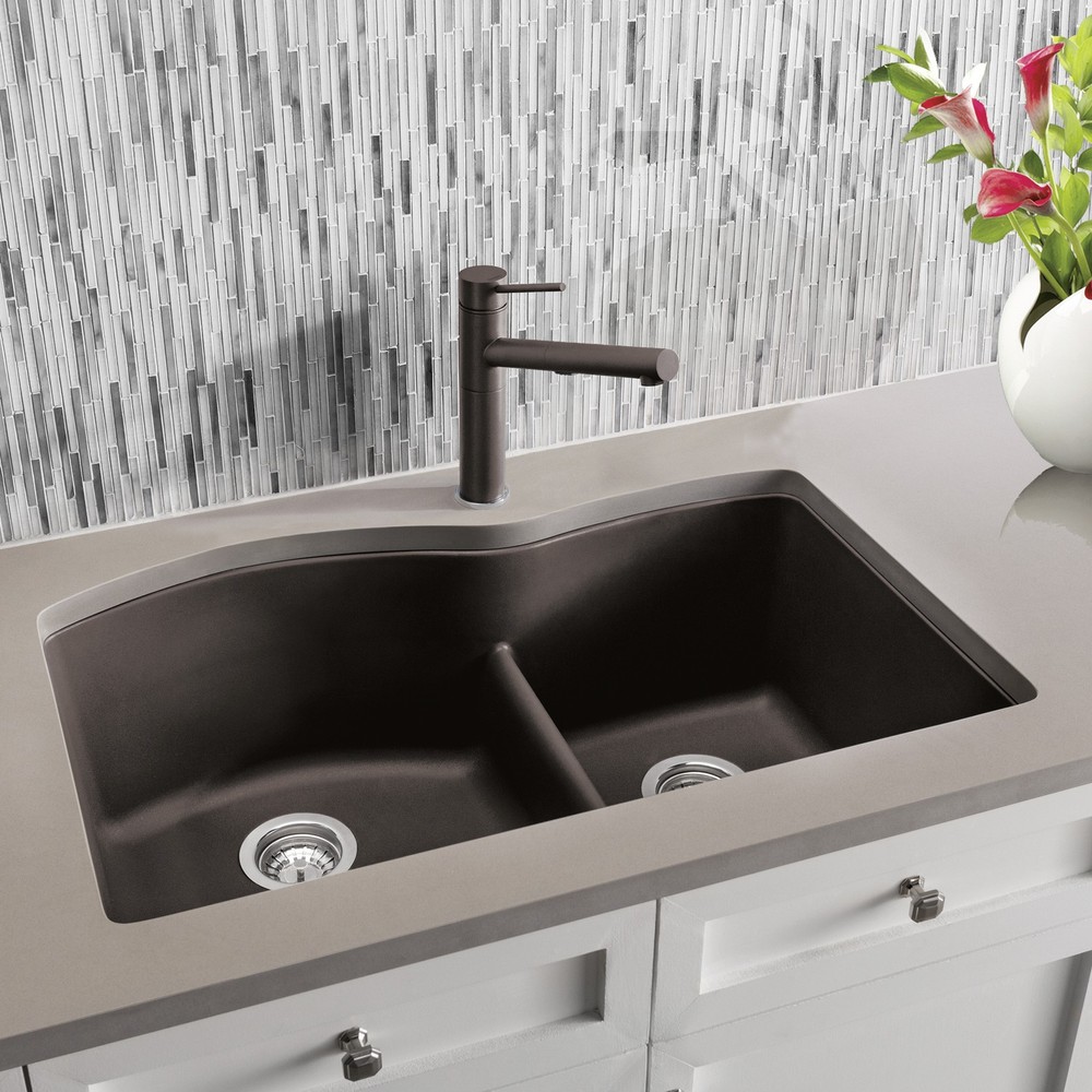 Blanco 441597 Diamond .75 Low Divide Undermount: Cafe Brown