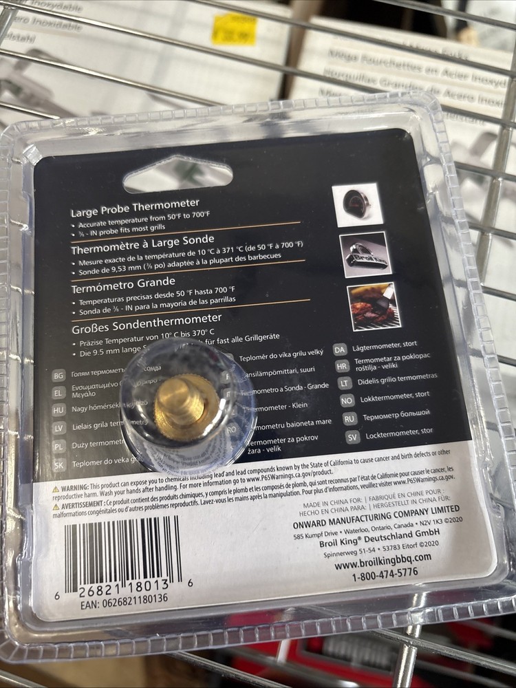 Broil King 18013 Large Replacement Lid Heat Indicator, Silver