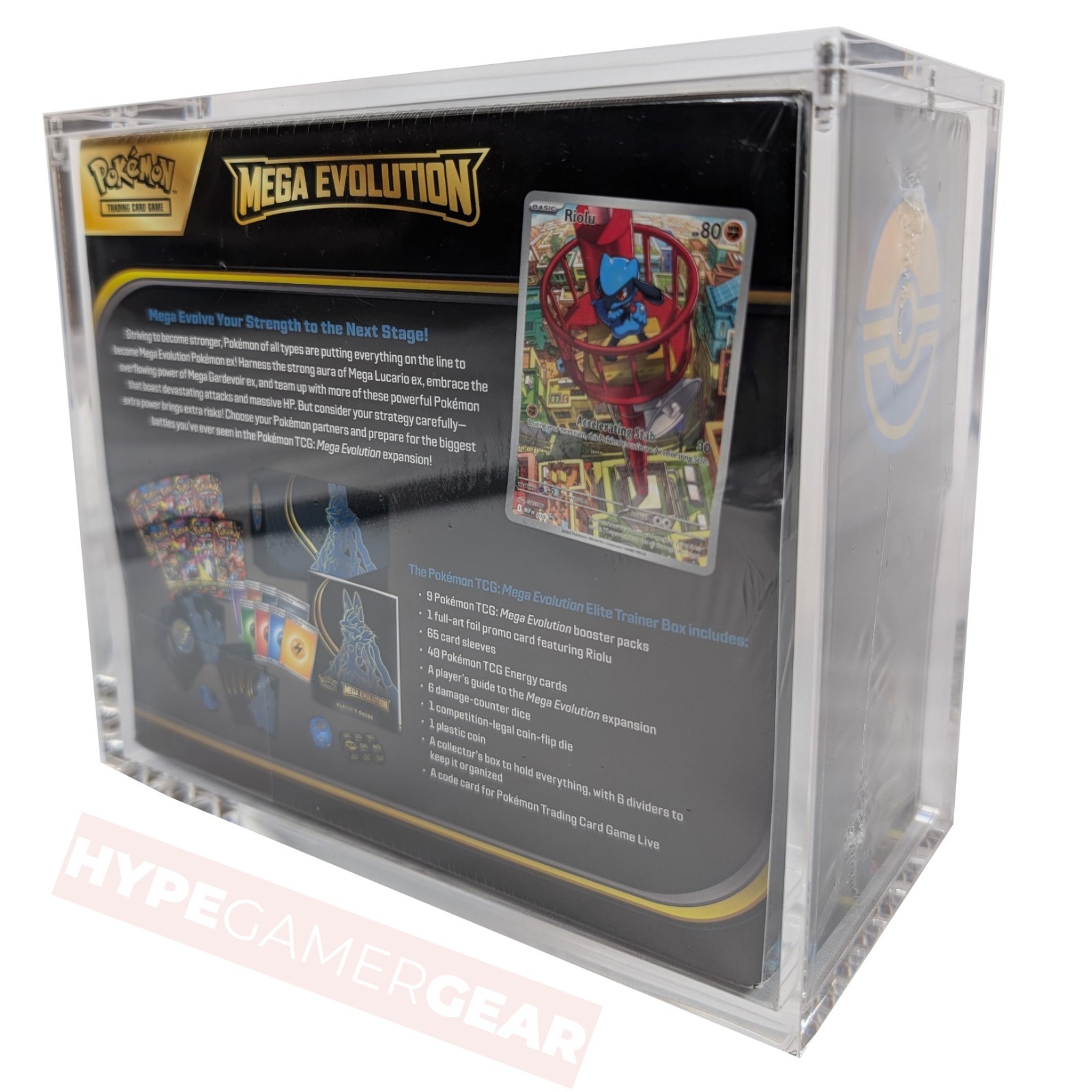 Premium Pokémon ETB Acrylic Case Magnetic Lid UV Safe Elite Trainer Box Case