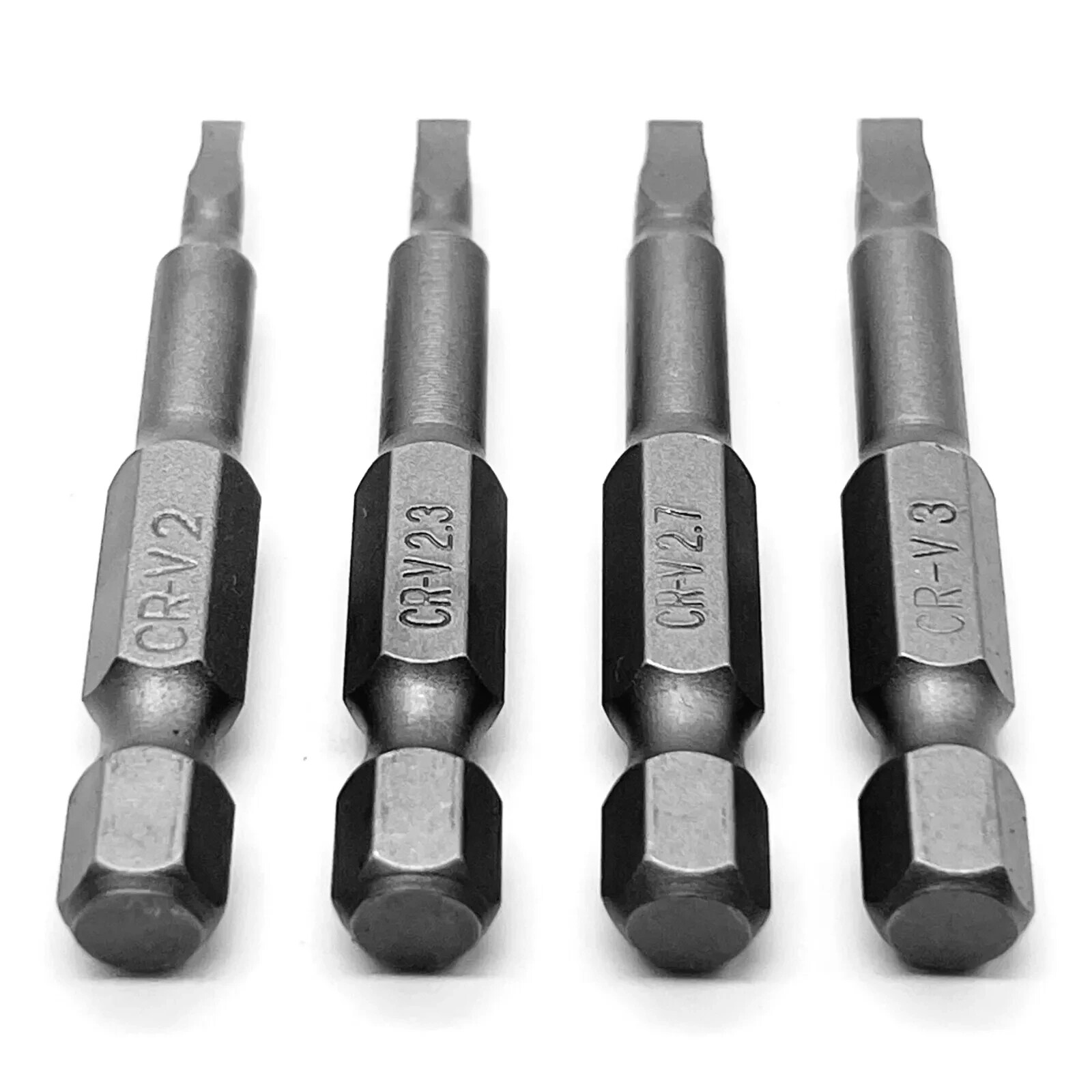 4 pcs OHIY Triangle Drive Screwdriver Insert Bit Set CR-V Steel 2in Long Shank