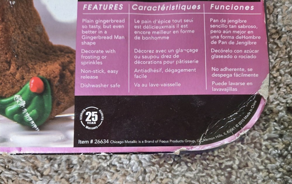 Chicago Metallic The Baking Experts Gingerbread Man Pan