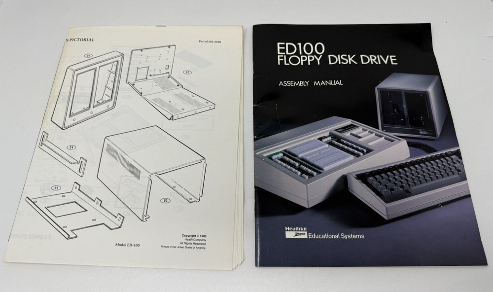 Rare Heathkit ED100 Floppy Disk Drive Assembly Manual and Schematic