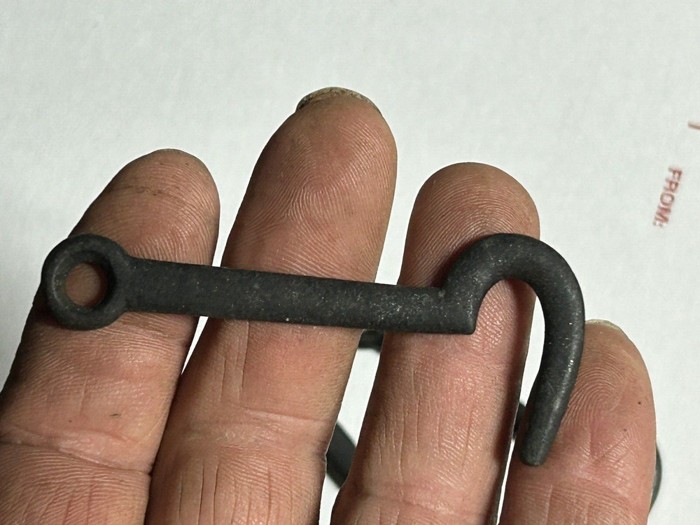 (4) Black Cast Iron 3" Latch Hook