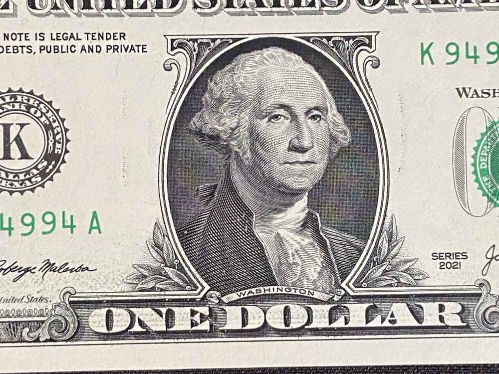 2021 - $1 - Binary Ink Transfer K94944994 - UNC