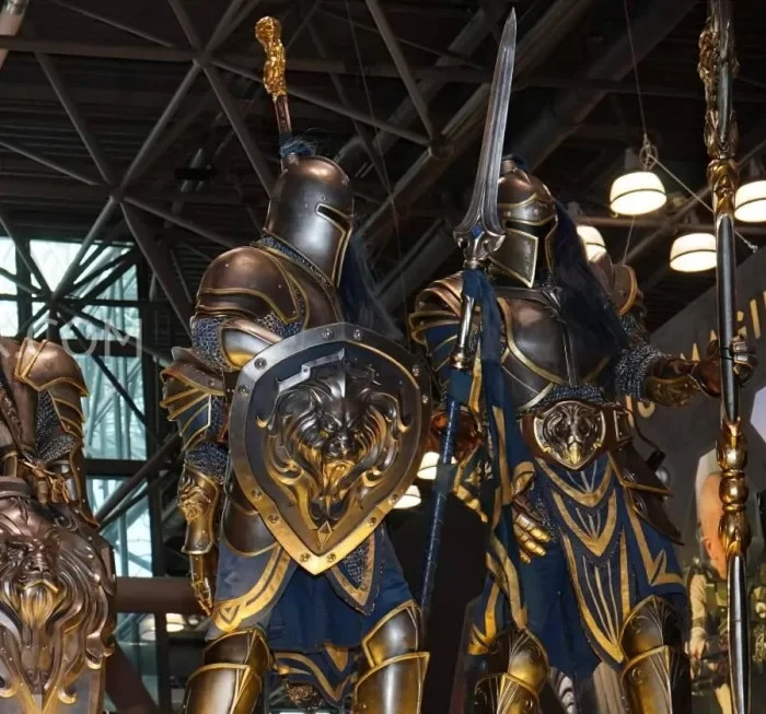 78"Storm wind king's footman Lance Spear 1:1 Size Metal Replica, WoW war craft