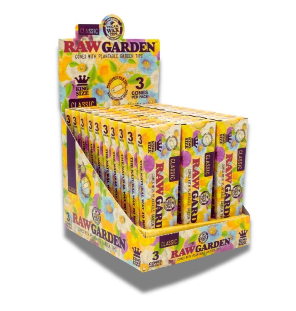 RAW Garden Cone King Size (3pk) - Full Box