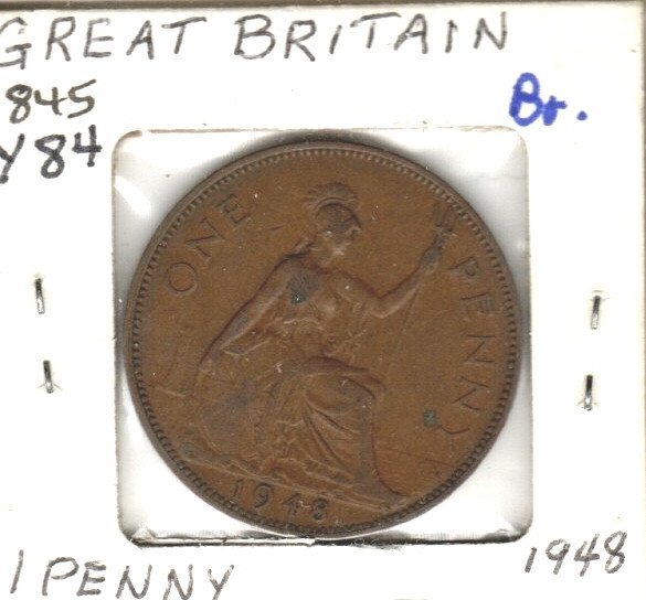 Great Britain 1 Penny, 1948, Bronze, KM84