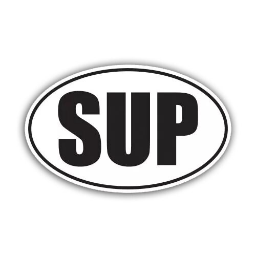 Oval SUP Sticker Decal