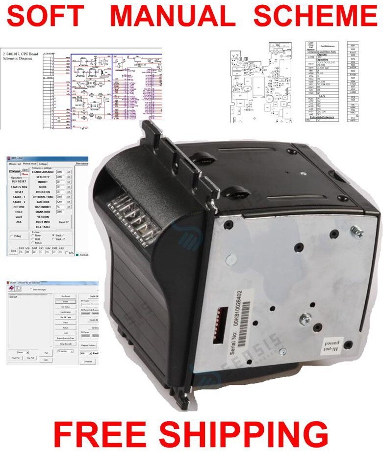Cash Code MVU VU Bill Acceptor Note Validator MANUAL SOFT SCHEME CIRCUIT