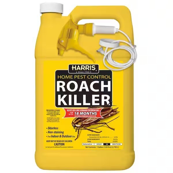 Harris 1 Gal Roach Killer Spray Odorless and Non-Staining with Trigger Sprayer