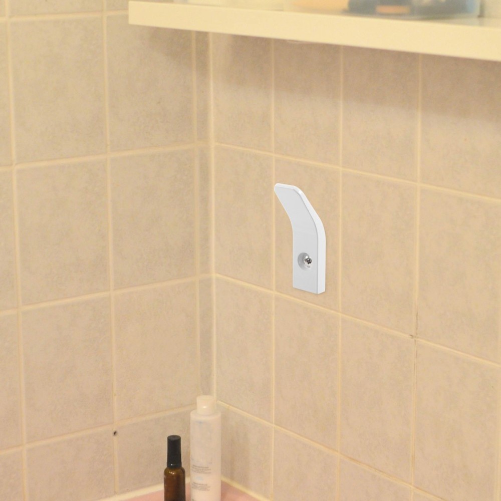 2 PCS Single Clothes Hook White Hooks Bathroom Towel Holder Hanger
