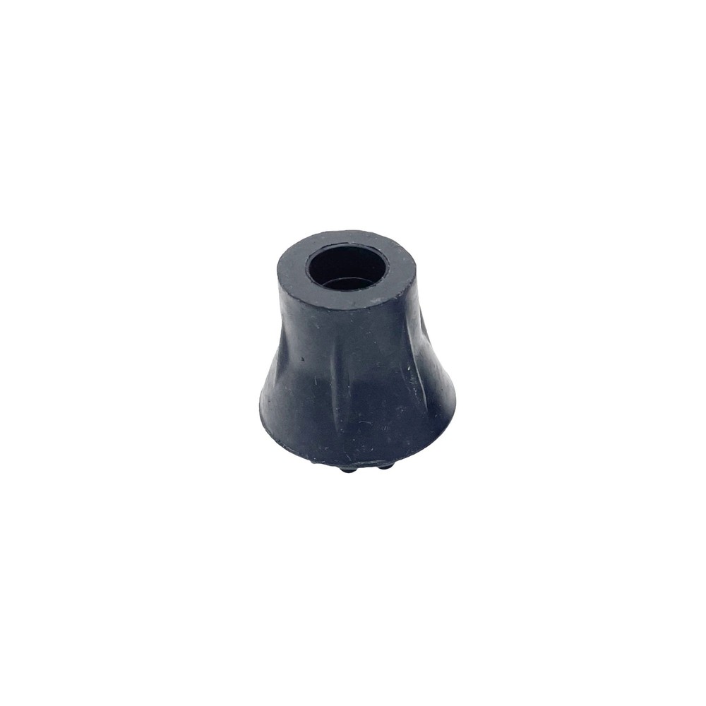 1/2" Extra Grip Black Rubber Replacement Cane Tips - 2 Pack