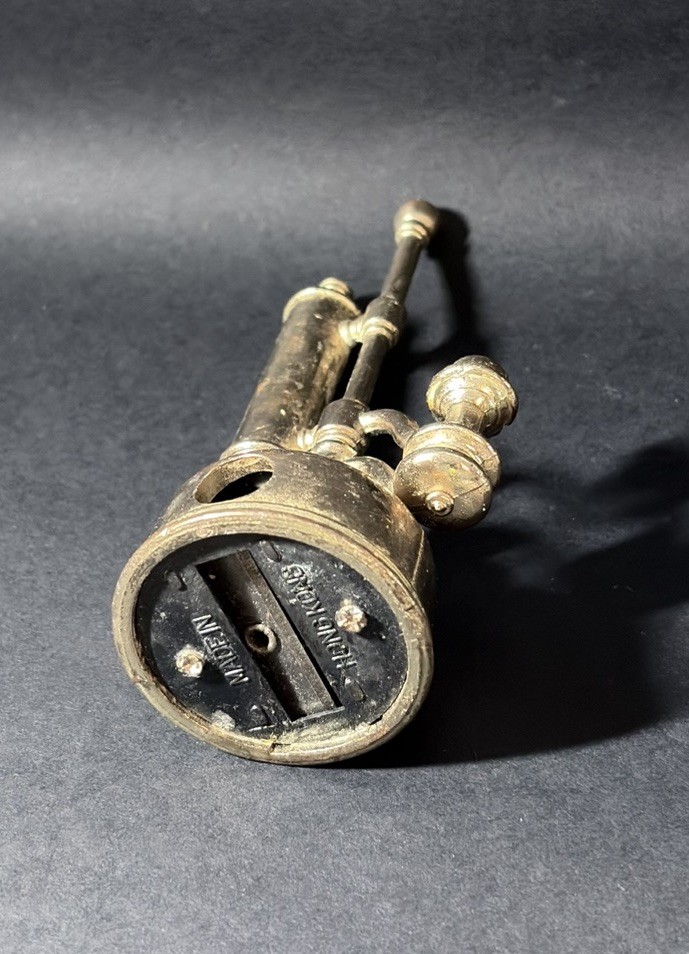 Vintage Metal Old Fashioned PUMP Shaped Pencil Sharpener