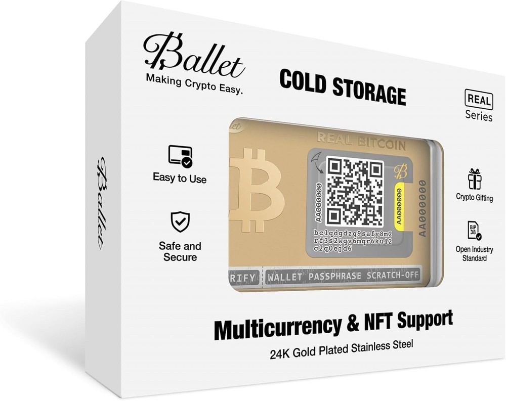 Ballet Crypto Cold Storage- 24K Gold-Plated