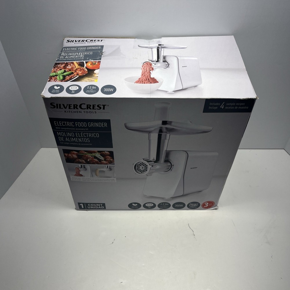 Silver Crest Kitchen Electric Food Grinder, White