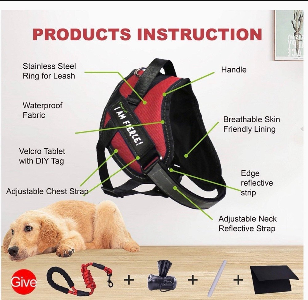 PAWFULL 🐾No Pull Reflective D🐶G Harness KiT | BLACK