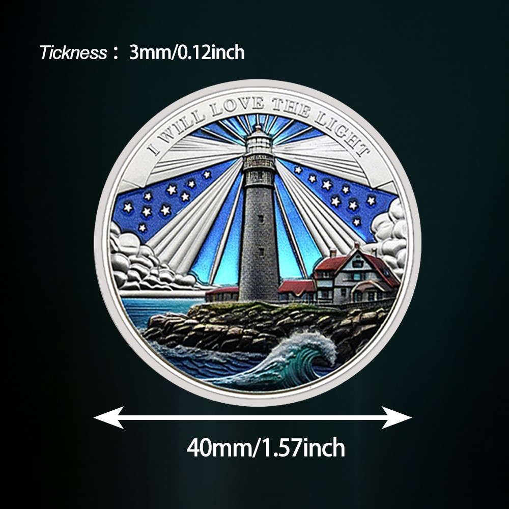 Lighthouse Commemorative Silver Plated Lighthouse Coin Hope Light Collector