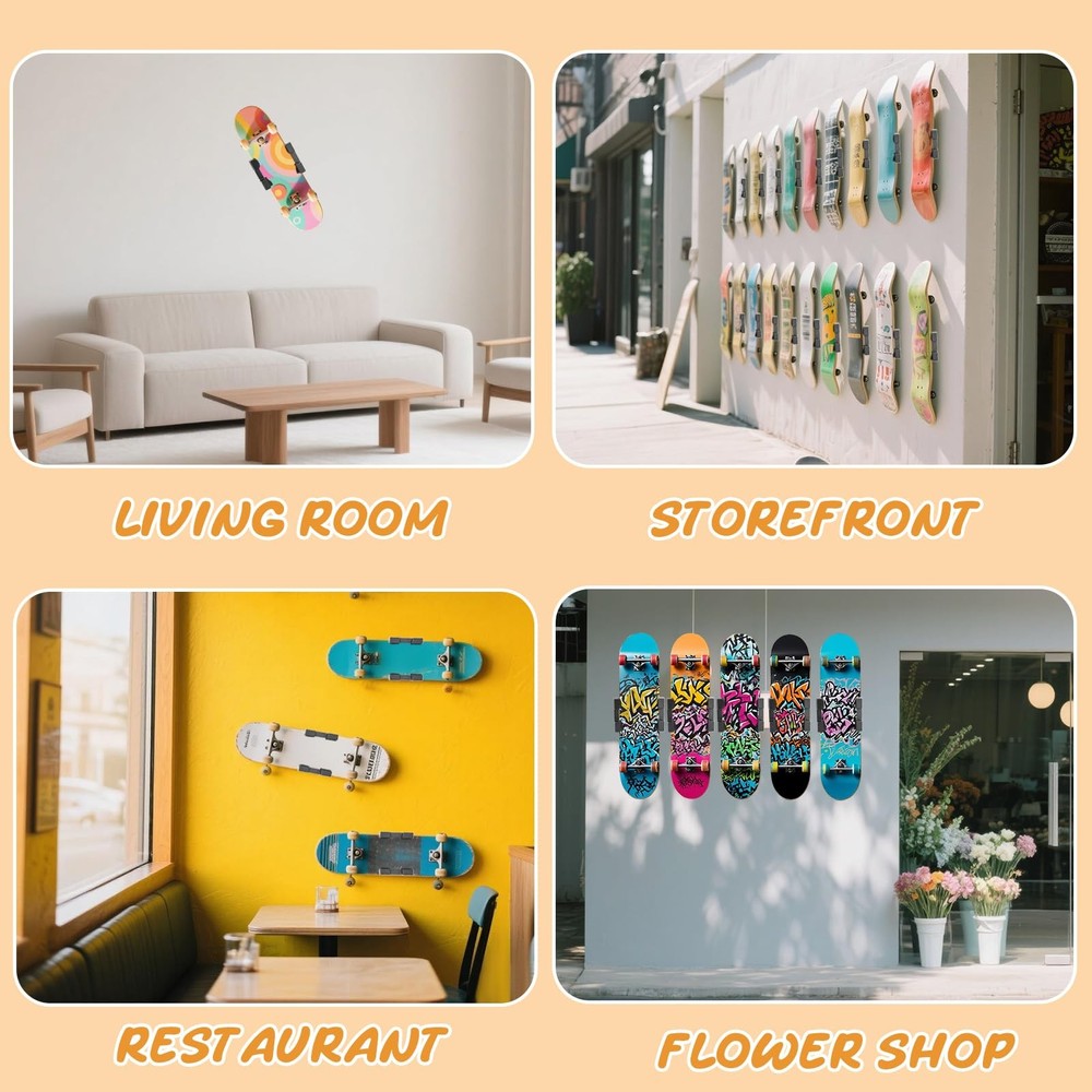Skateboard Wall Mount 360° Rotating Skateboard Decks Wall Mount, Extending an...