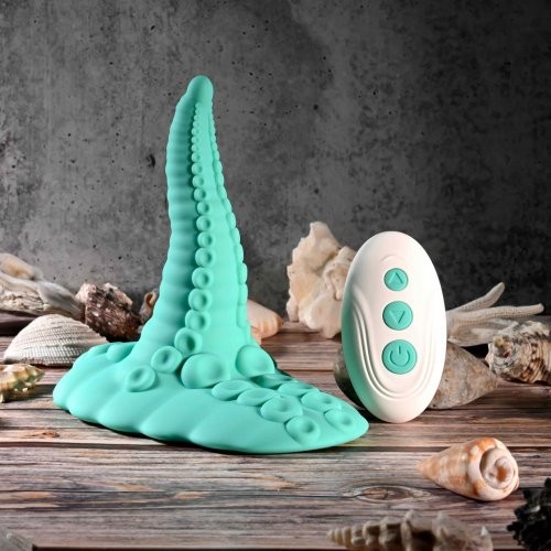 Evolved Tentacle Silicone Remote Controlled Grinder Vibrator - Teal