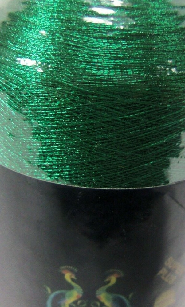 HM Textile Peacock Embroidery Machine Cone Thread Metallic Bright Green