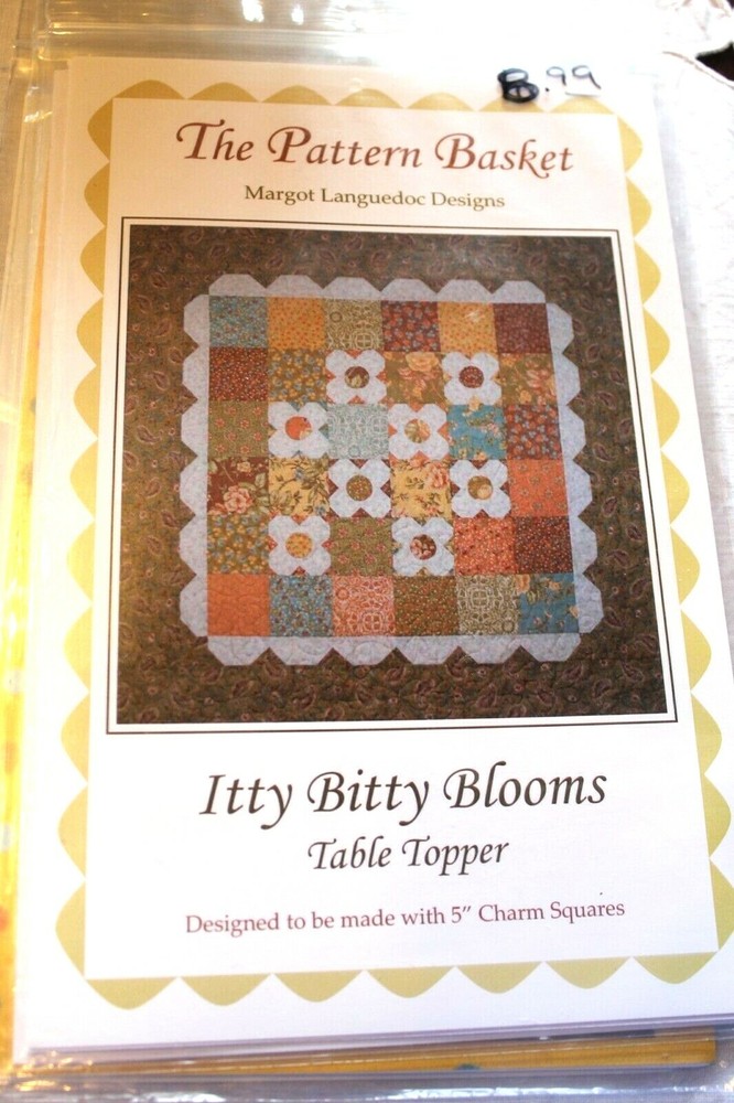Itty Bitty Blooms Quilt Pattern Table Topper by Margot Languedoc Designs