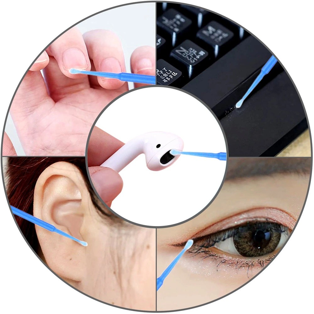 400Pcs Dental Micro Brush Microbrush Bendable Applicator Tips Regular Blue 2.5mm